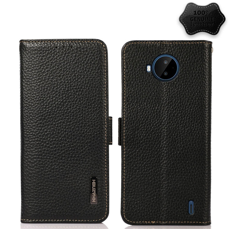 KHAZNEH Side-Magnetic Litchi Genuine Leather RFID Phone Case, For Nokia C20 Plus, For OPPO Reno7 5G / Find X5 Lite, For Xiaomi Redmi Note 11 Pro 5G / 4G Foreign Version, For Xiaomi Redmi Note 11 Pro 5G / 4G