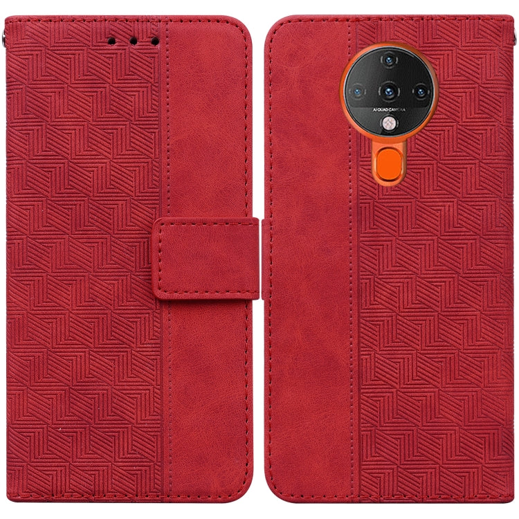 Geometric Embossed Leather Phone Case, For Tecno Camon 15, For Tecno Camon 16, For Tecno Camon 16 Premier, For Tecno Camon 17, For Tecno Camon 17 Pro, For Tecno Camon 17P, For Tecno Pop 4, For Tecno Spark 6