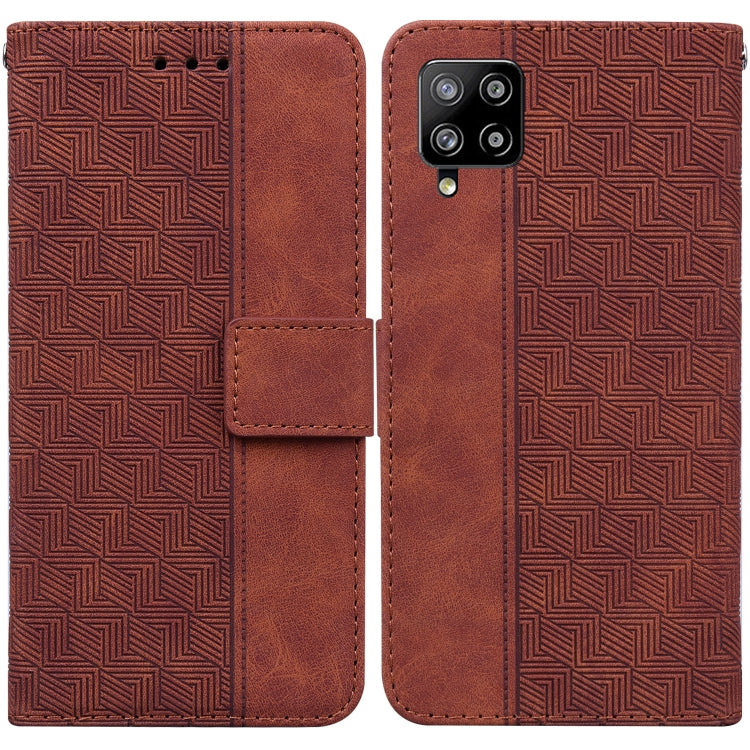 Geometric Embossed Leather Phone Case, For Samsung Galaxy M42 5G, For Samsung Galaxy A51, For Samsung Galaxy A51 5G, For Samsung Galaxy A52 4G / 5G, For Samsung Galaxy A71, For Samsung Galaxy A71 5G, For Samsung Galaxy A72 4G / 5G