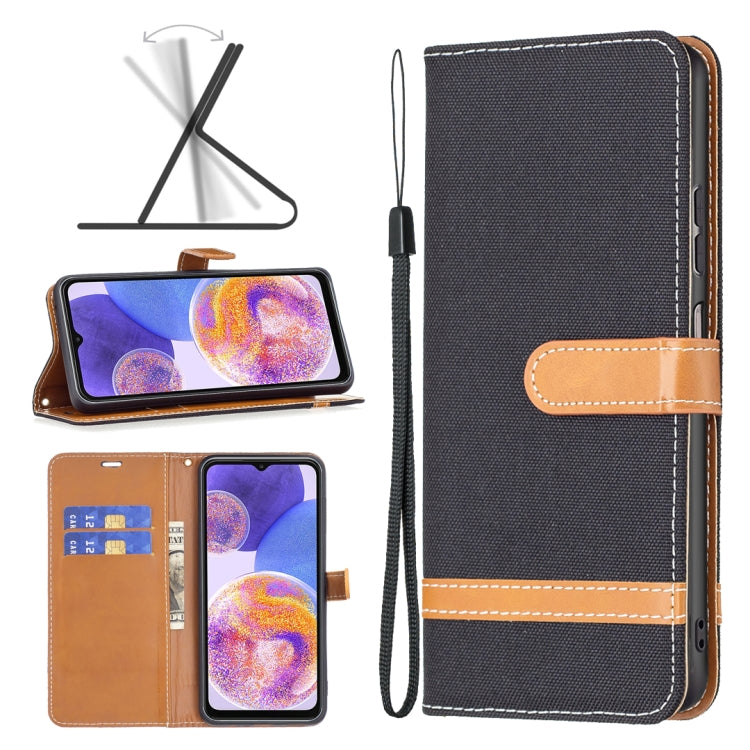 Color Matching Denim Texture Leather Phone Case, For Xiaomi Redmi Note 11 Global, For Samsung Galaxy A23 5G