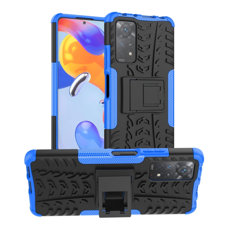 Tire Texture Shockproof TPU+PC Phone Case with Holder, For Samsung Galaxy A23, For Xiaomi Redmi Note 11S 4G International Version, For Xiaomi Redmi Note 11 Pro 5G International Version