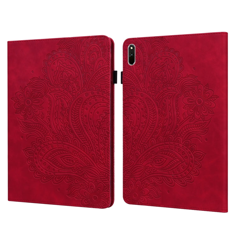 Peacock Embossed Pattern TPU + PU Leather Tablet Case, For Huawei Matepad 11 2021, For Huawei MatePad Pro 10.8 2021