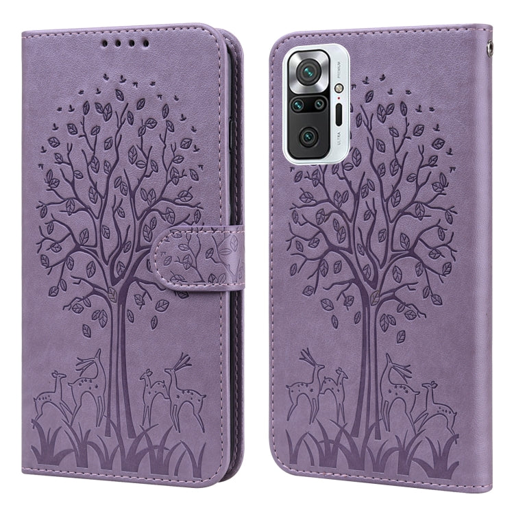 Tree & Deer Pattern Pressed Flip Leather Phone Case, For Xiaomi Redmi Note 10 Pro / Note 10 Pro Max, For Xiaomi Redmi Note 11 4G, For Xiaomi Redmi Note 11 Pro 4G / 5G, For Xiaomi Redmi Note 9 Pro / Note 9 Pro Max, For Xiaomi Redmi 9A