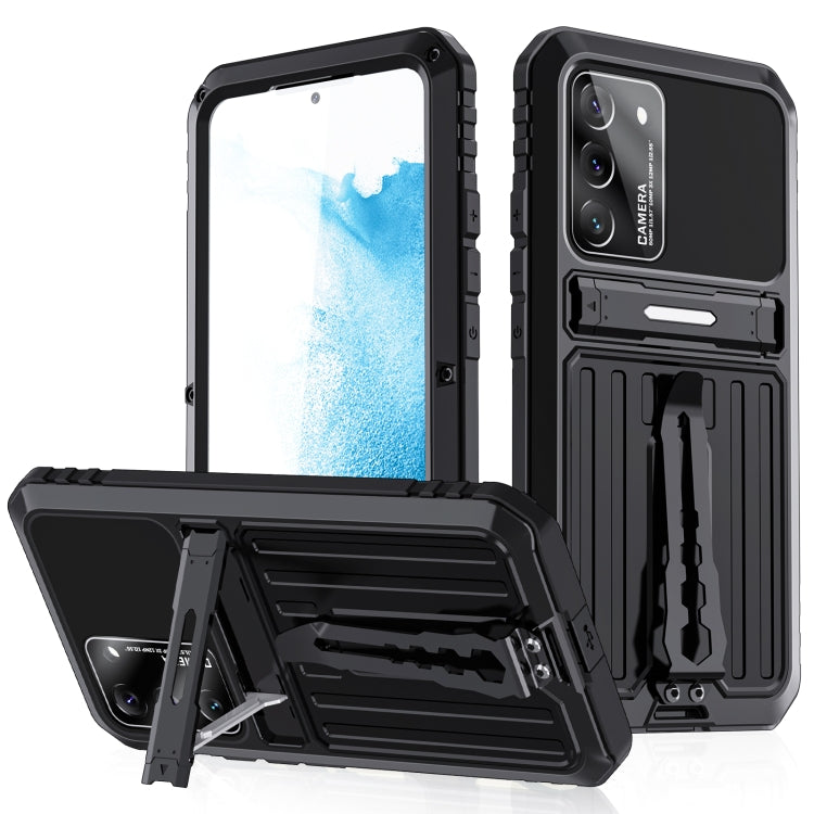 Triple-proof Armor Phone Case with Holder, For Samsung Galaxy S22+ 5G, For Samsung Galaxy S22 5G