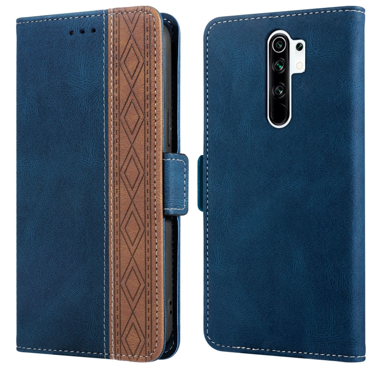 Stitching Side-Magnetic RFID Leather Phone Case, For Xiaomi Redmi 9, For Xiaomi Redmi 9A, For Xiaomi Redmi 9C, For Xiaomi Redmi 9T, For Xiaomi Redmi Note 9 Pro 4G / 9S, For Xiaomi Redmi Note 9 / 10X, For Xiaomi Redmi Note 9T 5G