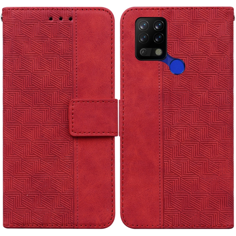 Geometric Embossed Leather Phone Case, For Tecno Camon 18 / 18P, For Tecno Camon 18 Premier, For Tecno Camon 18i, For Tecno Phantom X, For Tecno Pop 5 LTE BD4, For Tecno Pop 5P, For Tecno Pova 2, For Tecno Pova LD7