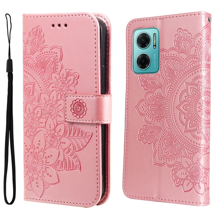 7-petal Flowers Embossing Pattern Horizontal Flip Leather Case, For Xiaomi Redmi Note 11E/Redmi 10 Prime+ 5G, For Huawei Nova 9 Pro/Honor 50 Pro, For Infinix Hot 11, For Infinix Note 11, For Infinix Note 11 Pro/Note 11s, For OPPO Realme C35