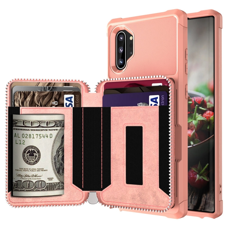 Zipper Wallet Card Bag PU Back Phone Case, For Samsung Galaxy S20, For Samsung Galaxy S20+, For Samsung Galaxy S20 Ultra, For Samsung Galaxy Note10