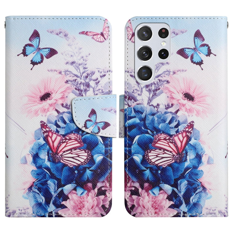 Painted Pattern Horizontal Flip Leather Phone Case, For Samsung Galaxy S22 5G, For Samsung Galaxy S22+ 5G, For Samsung Galaxy S22 Ultra 5G