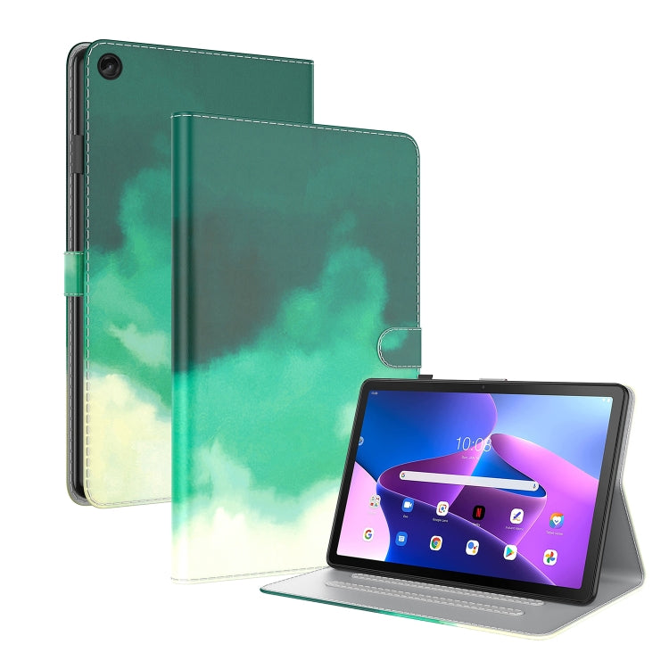 Watercolor Pattern Skin Feel Magnetic Leather Tablet Case, For Lenovo Tab M10 Plus 10.6 3rd Gen.