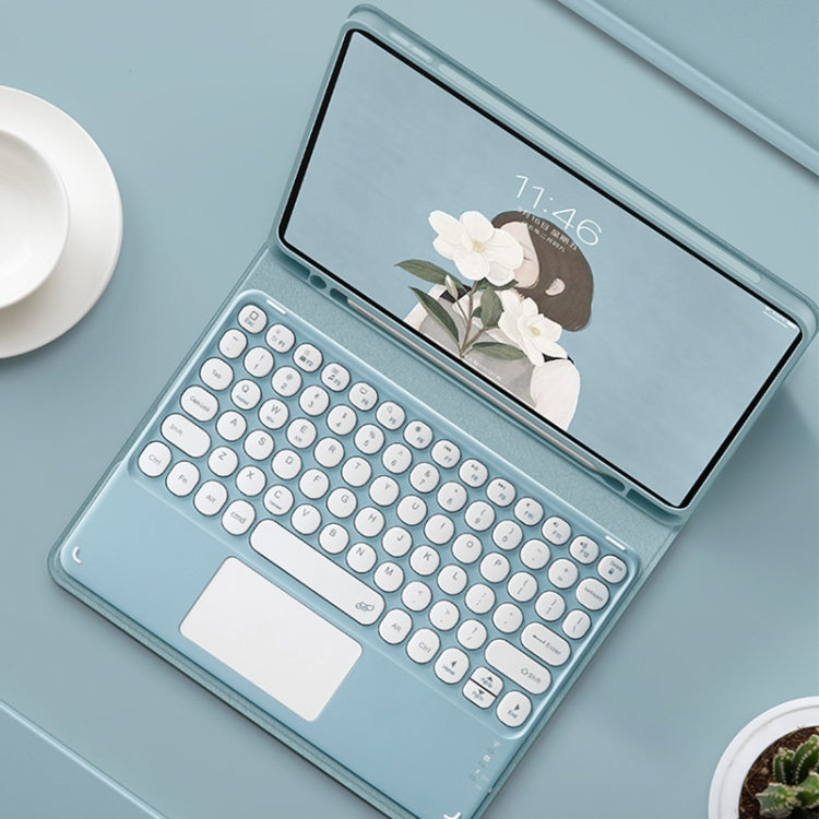 Round Cap Bluetooth Keyboard Leather Case with Pen Slot for Samsung Galaxy Tab S6 Lite / S7 / A7 10.4 2020, For Samsung Galaxy Tab S6 Lite