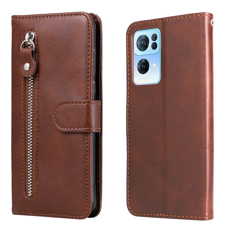 Fashion Calf Texture Zipper Horizontal Flip Leather Case, For OPPO Realme C31, For OPPO Reno7 Pro 5G China & Global