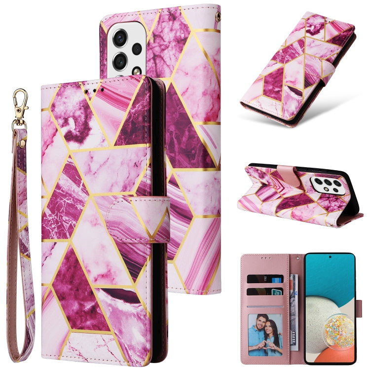 Marble Bronzing Stitching Leather Phone Case, For Samsung Galaxy S22 5G, For Samsung Galaxy S22+ 5G, For Samsung Galaxy S22 Ultra 5G, For Samsung Galaxy A13 5G, For Samsung Galaxy A33 5G, For Samsung Galaxy A53 5G