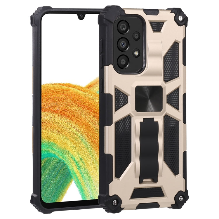 Shockproof TPU + PC Magnetic Protective Phone Case with Holder, For Samsung Galaxy A33 5G
