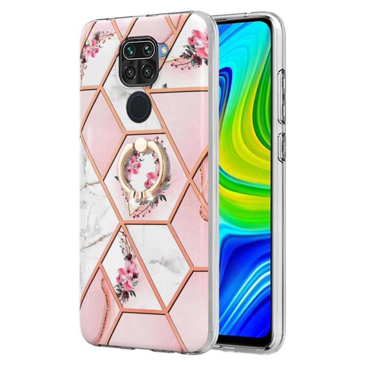 Splicing Marble Flower Pattern TPU Ring Holder Case, For Xiaomi Redmi Note 9 / 10X 4G, For Xiaomi Redmi Note 11 5G Chinese, For Xiaomi Redmi Note 11 Pro 5G / 4G Foreign, For Xiaomi Redmi Note 11 Pro / Note 11 Pro+