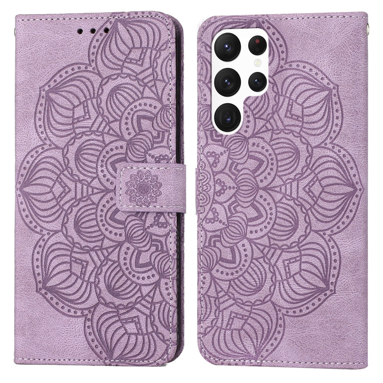 Mandala Embossed Flip Leather Phone Case, For Samsung Galaxy S21 Ultra 5G, For Samsung Galaxy S22 5G, For Samsung Galaxy S22+ 5G, For Samsung Galaxy S22 Ultra 5G