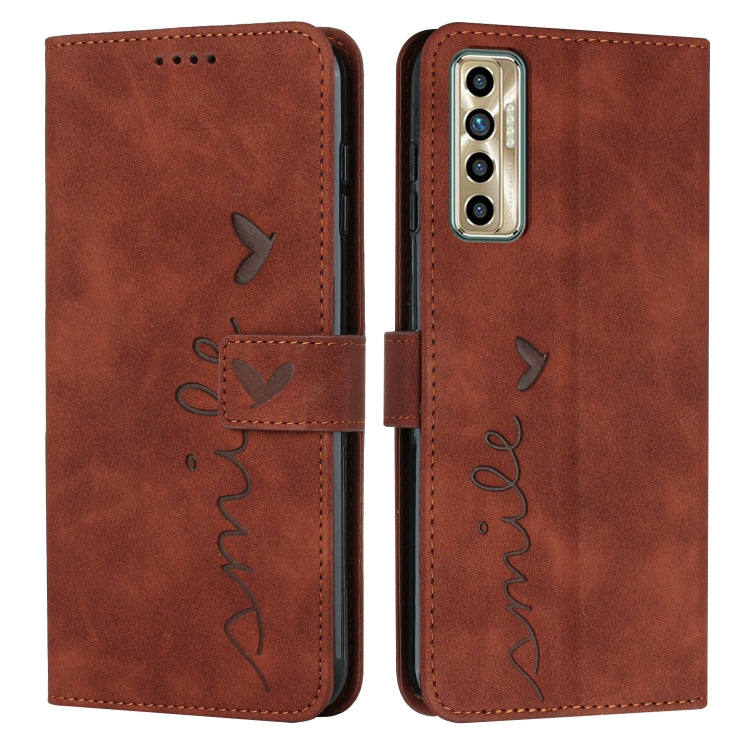 Skin Feel Heart Pattern Leather Phone Case, For Tecno Camon 17 Pro/Camon 17P, For Tecno Camon 18, For Tecno Camon 18 Premier, For Tecno POP 5 LTE, For Tecno Pova 2, For Tecno Pova Neo, For Tecno Spark 6 Go/Spark Go 2020, For Tecno Spark 7T/Spark 7