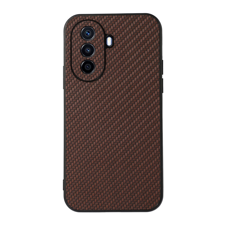 Fine Hole Carbon Fiber Texture Shockproof Phone Case, For Huawei Enjoy 50 China/nova Y70 4G Global/nova Y70 Plus
