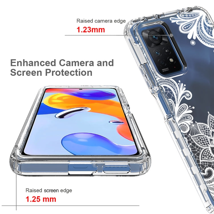 PC+TPU Transparent Painted Phone Case, For Xiaomi Redmi Note 11 Pro