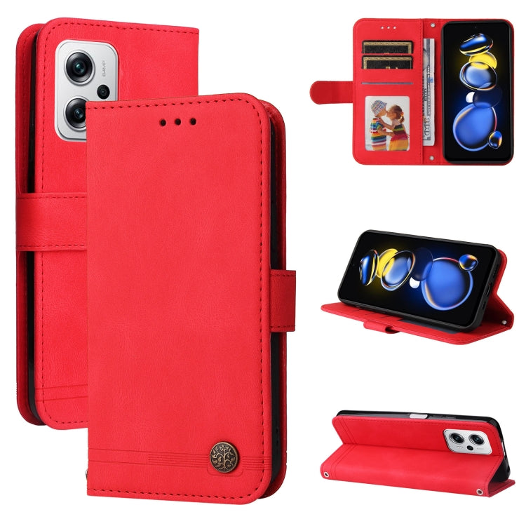 Skin Feel Life Tree Metal Button Leather Case, For Xiaomi Redmi K40S / Poco F4, For Xiaomi Redmi Note 11T Pro/Poco X4 GT