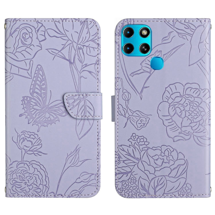HT03 Skin Feel Butterfly Embossed Flip Leather Phone Case, For Infinix Note 10 Pro, For Infinix Note 11, For Infinix Note 11 Pro, For Infinix Note 12 G96, For Infinix Hot 11s NFC, For Infinix Smart 6