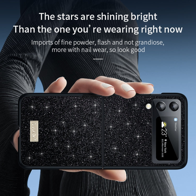 SULADA Shockproof TPU + Handmade Leather Phone Case, For Samsung Galaxy Z Flip4, For Samsung Galaxy Z Flip5