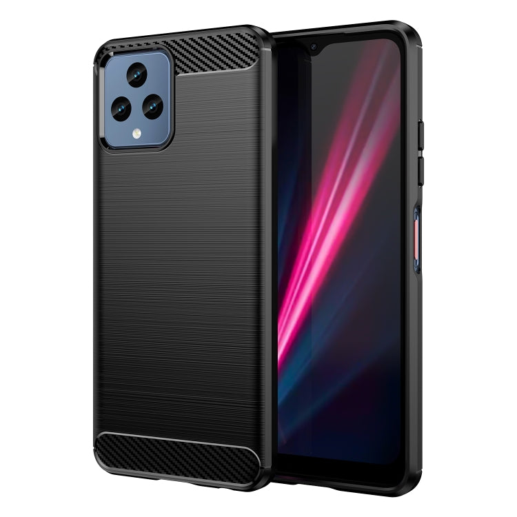 Brushed Texture Carbon Fiber TPU Phone Case, For OnePlus 10T, For OnePlus ACE Pro, For T-Mobile REVVL 6 5G