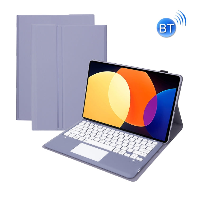 A0N4-A Detachable Sheep Pattern TPU Bluetooth Keyboard Tablet Leather Case with Touchpad, For Xiaomi Pad 5 Pro 12.4