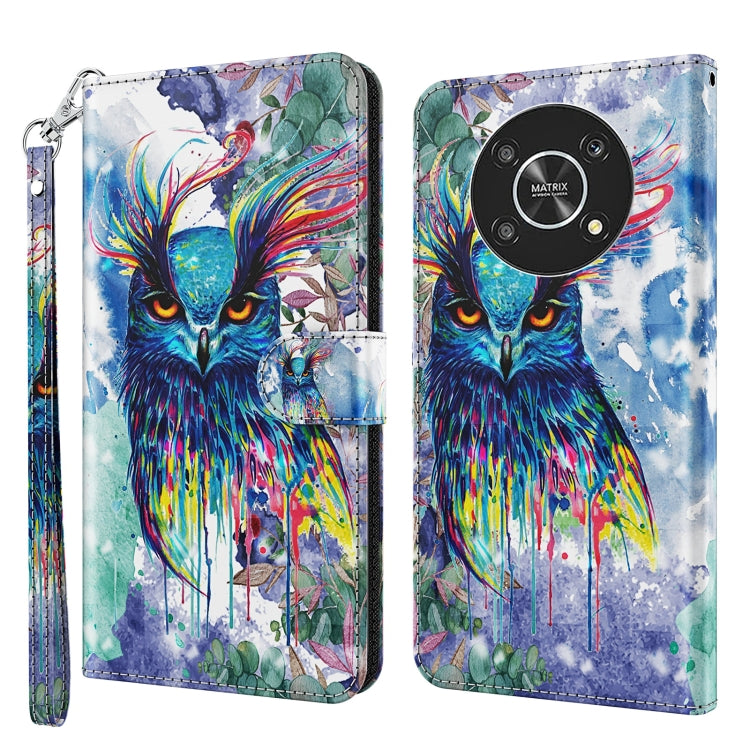 3D Painting Pattern TPU + PU Leather Phone Case, For Motorola Moto G32, For Motorola Moto G42, For Motorola Moto G62, For Honor Magic4 Lite 4G/5G