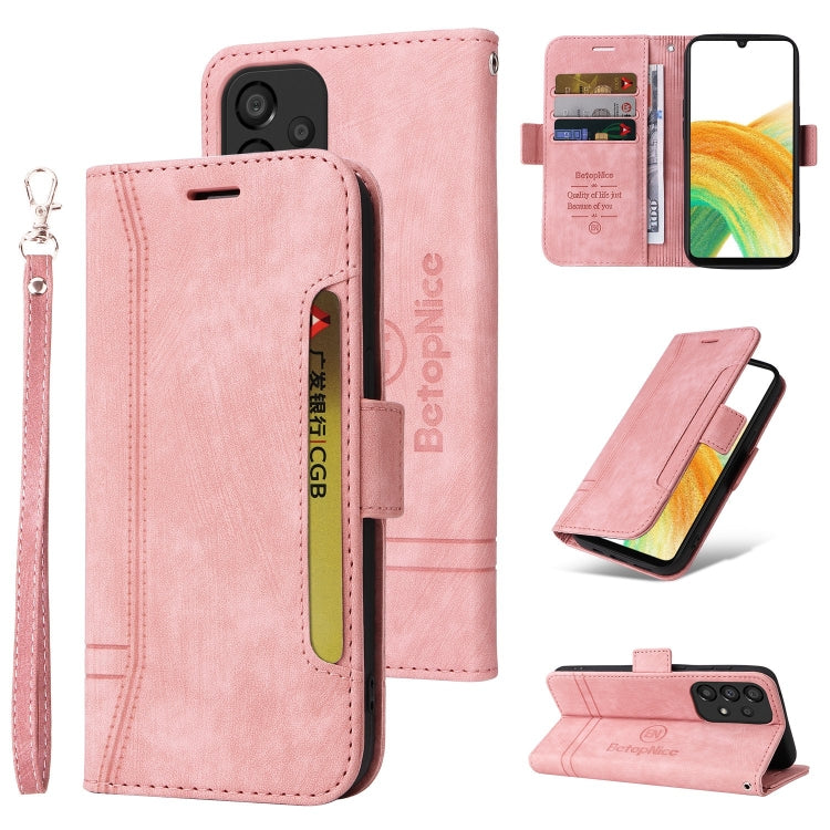 BETOPNICE Dual-side Buckle Leather Phone Case, For Samsung Galaxy A33 5G, For Samsung Galaxy A52 5G / 4G, For Samsung Galaxy A53 5G, For Samsung Galaxy A73 5G, For Samsung Galaxy M33 5G, For Samsung Galaxy M52 5G, For Samsung Galaxy M53 5G