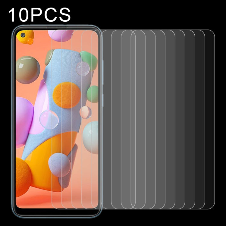 10 PCS 0.26mm 9H Surface Hardness 2.5D Explosion-proof Tempered Glass Non-full Screen Film For Samsumg Galaxy F55 / M55 / M54 / A71 / F54, For Galaxy A11 (10 PCS), For Galaxy A21 (1 PC), For Galaxy A51 (10 PCS)