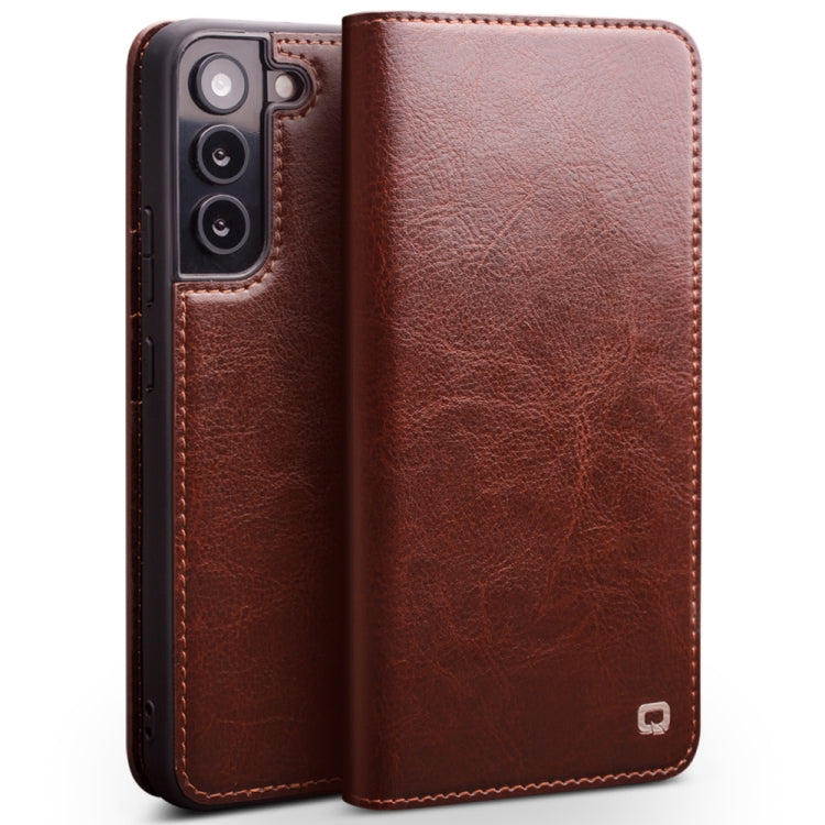 QIALINO Genuine Leather Phone Case, For Samsung Galaxy Note20 Ultra, For Samsung Galaxy S21 5G, For Samsung Galaxy S21 Ultra 5G, For Samsung Galaxy S22 Ultra 5G, For Samsung Galaxy S22+ 5G, For Samsung Galaxy S22 5G