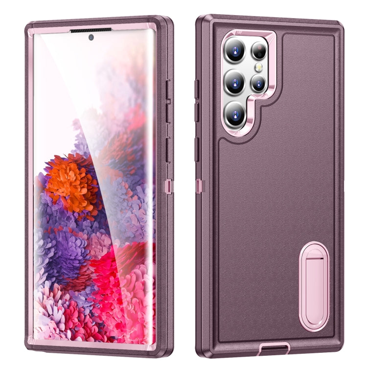 3 in 1 Rugged Holder Phone Case, For Samsung Galaxy S23 5G, For Samsung Galaxy S23+ 5G, For Samsung Galaxy S23 ultra 5G