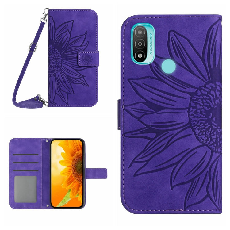 Skin Feel Sun Flower Pattern Flip Leather Phone Case with Lanyard, For Motorola Moto E7, For Motorola Moto E7 Plus/G9/G9 Play, For Motorola Moto E7 Power/E7i Power, For Motorola Moto E20/E30/E40