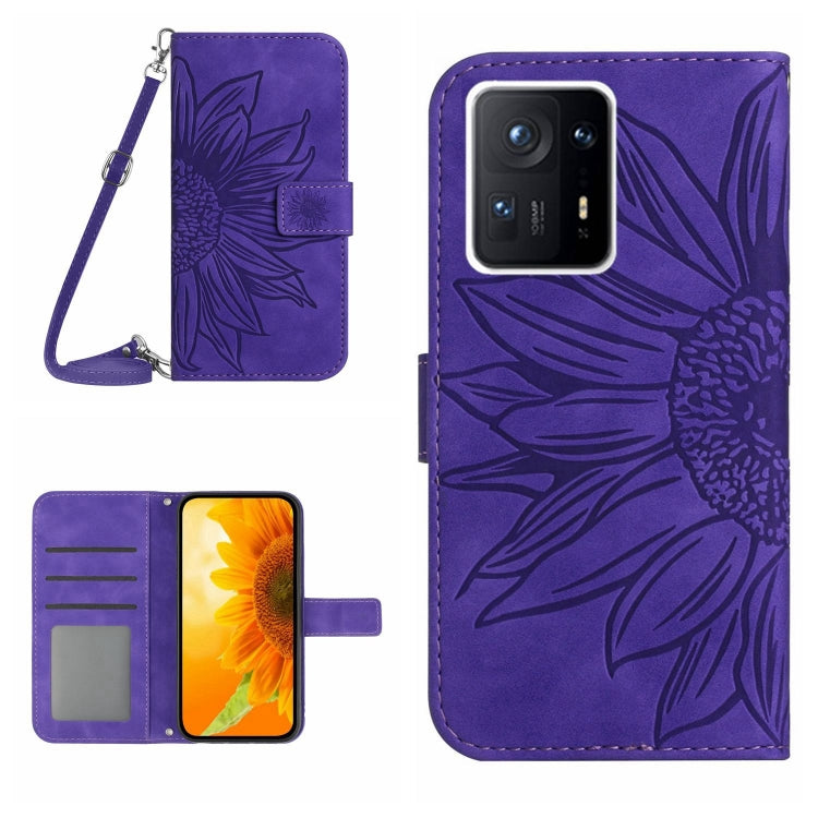 Skin Feel Sun Flower Pattern Flip Leather Phone Case with Lanyard, For Xiaomi Mi 11 Ultra, For Xiaomi Mi Note 10 / Note 10 Pro / CC9 Pro, For Xiaomi Redmi Mi Note 10 Lite, For Xiaomi Mi Mix 4