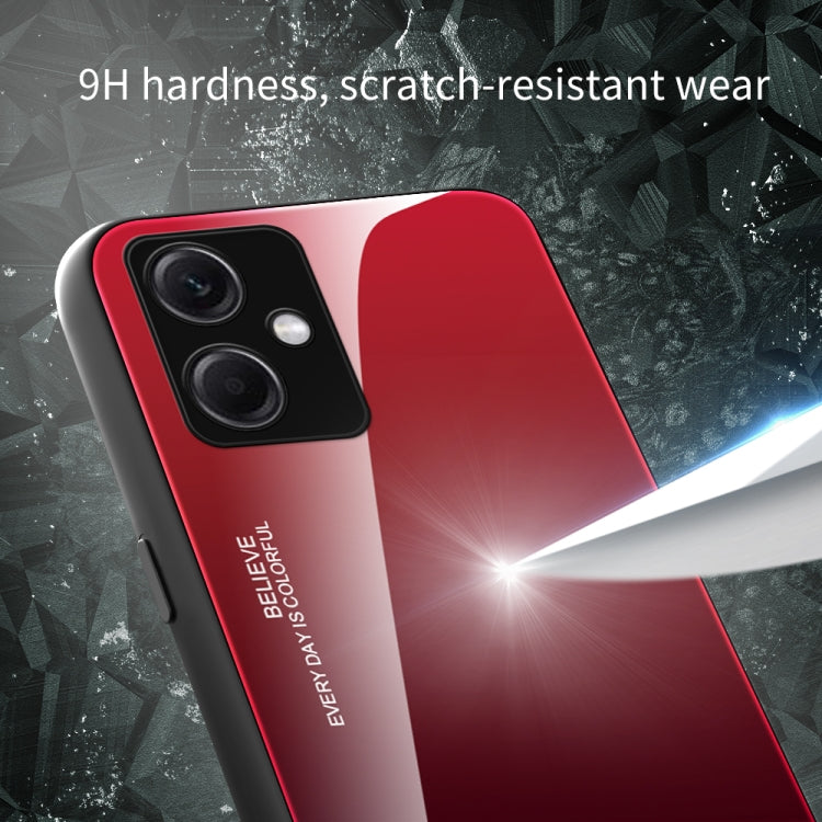 Gradient Color Glass Phone Case, For Xiaomi Redmi Note 12 China, For Xiaomi Redmi Note 12 Pro 5G China, For Xiaomi Redmi Note 12 Pro+ China