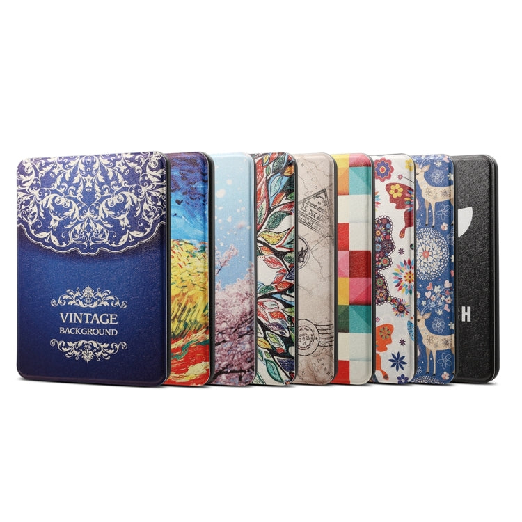 Painted Voltage Leather Tablet Case, For Amazon Kindle 11th Gen 2022 6 inch