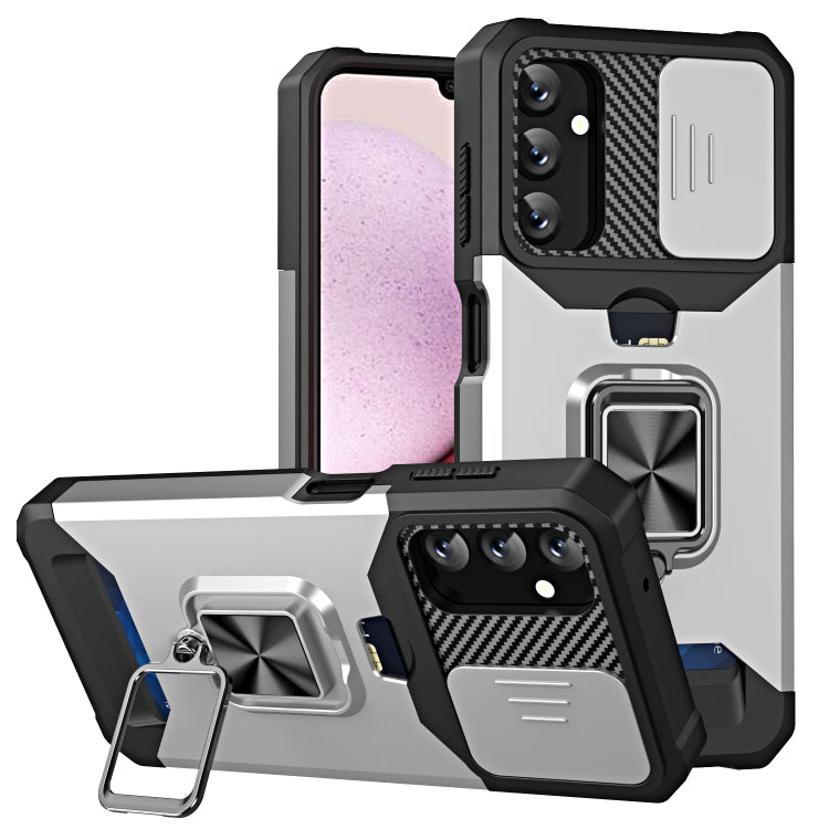 Sliding Camshield Phone Case with Ring Holder & Card Slot, For Samsung Galaxy S23 5G, For Samsung Galaxy S23+ 5G, For Samsung Galaxy S23 Ultra 5G, For Samsung Galaxy A14 5G