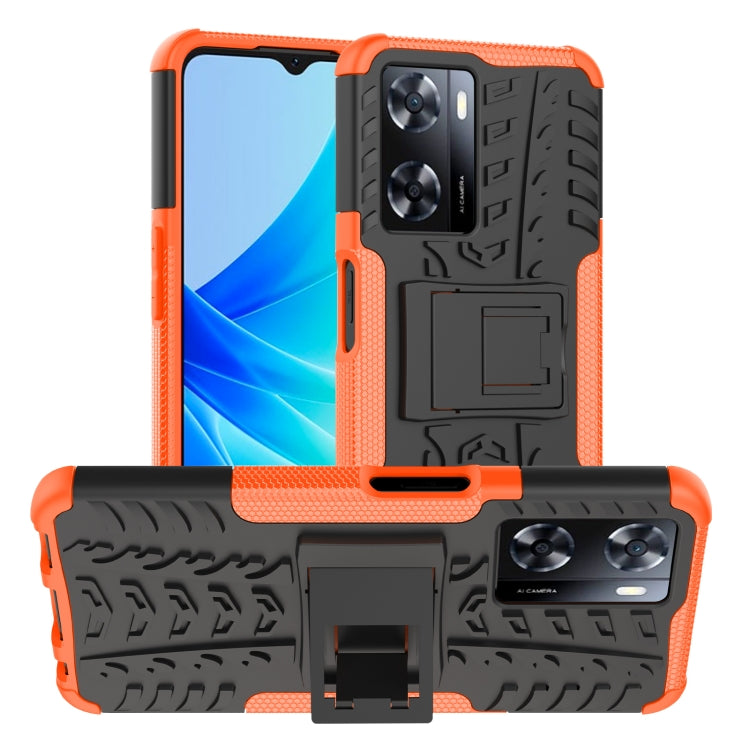 Tire Texture TPU + PC Phone Case with Holder, For Nokia C100, For Nokia C200, For Nokia G100, For Sony Xperia 5 IV, For OPPO A57 4G