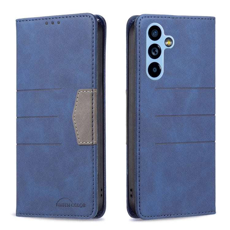 BF10 Color Block Magnetic Flip Leather Phone Case, For Samsung Galaxy A54 5G
