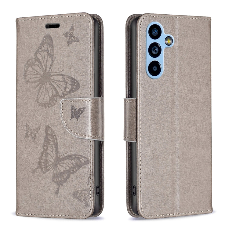 Embossing Two Butterflies Pattern Leather Case, For Samsung Galaxy A54 5G