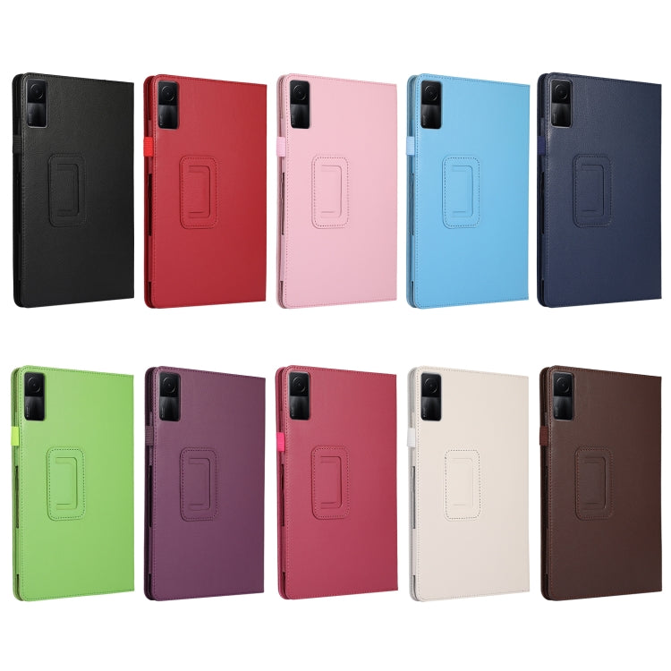 Litchi Texture Leather Tablet Case with Holder, For Xiaomi Redmi Pad 10.61