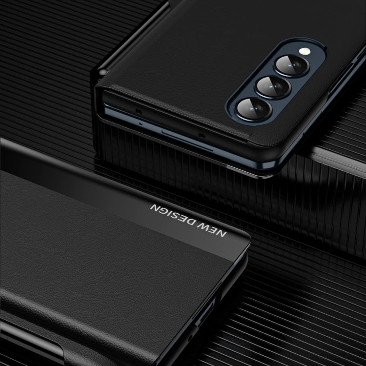 Shockproof Full Coverage Leather Phone Case with Pen Slot, For Samsung Galaxy Z Fold3 5G, For Samsung Galaxy Z Fold4