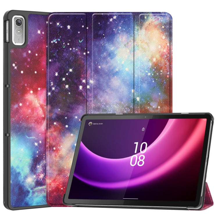 Custer Painted 3-Fold Holder Leather Smart Tablet Case, For Lenovo Tab P11 Gen 2