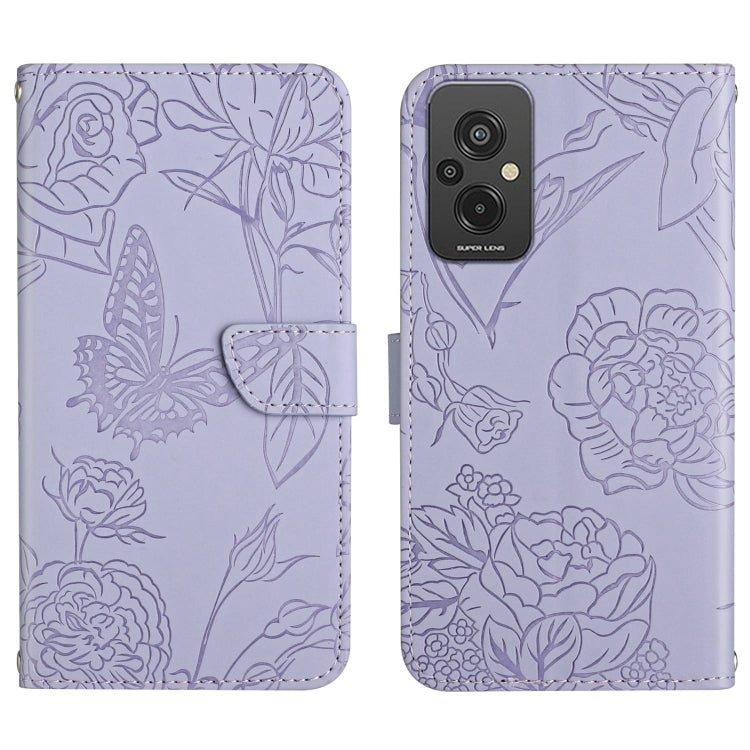 HT03 Skin Feel Butterfly Embossed Flip Leather Phone Case, For Xiaomi Redmi 11 Prime 4G, For Xiaomi Redmi 11 Prime 5G, For Xiaomi Redmi Note 12 China, For Xiaomi Redmi Note 12 Pro 5G China, For Xiaomi Redmi Note 12 Pro+ China/Note 12 Explorer