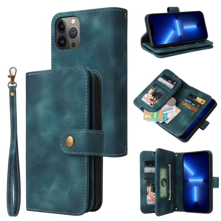 Multifunctional Card Slot Zipper Wallet Flip Leather Phone Case, For iPhone 13 Pro, For iPhone 13 Pro Max, For iPhone 14 Pro Max, For iPhone 14 Pro, For iPhone 14 Plus, For iPhone 14