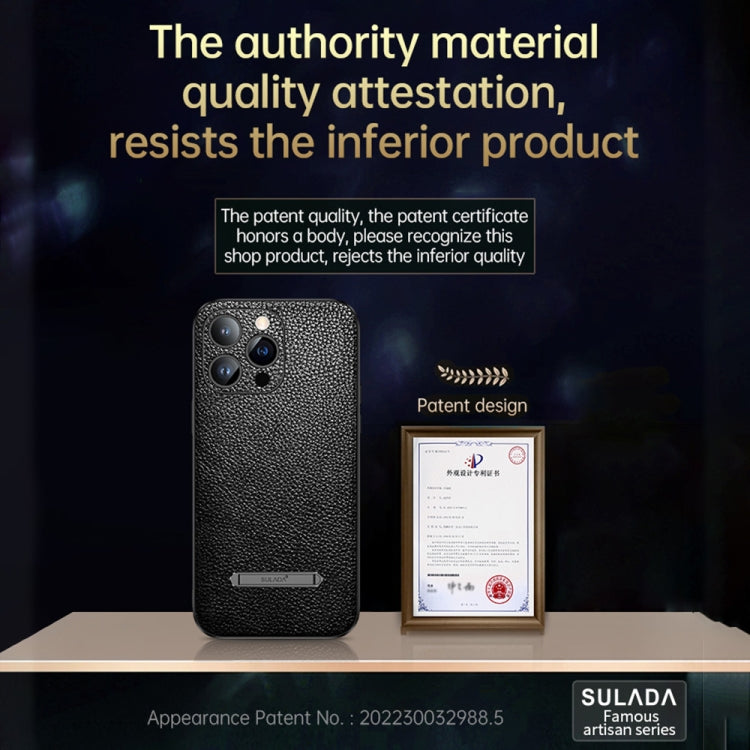 SULADA Invisible Bracket Leather Back Cover Phone Case, For iPhone 14, For iPhone 14 Plus, For iPhone 14 Pro, For iPhone 14 Pro Max, For iPhone 13, For iPhone 13 Pro, For iPhone 13 Pro Max