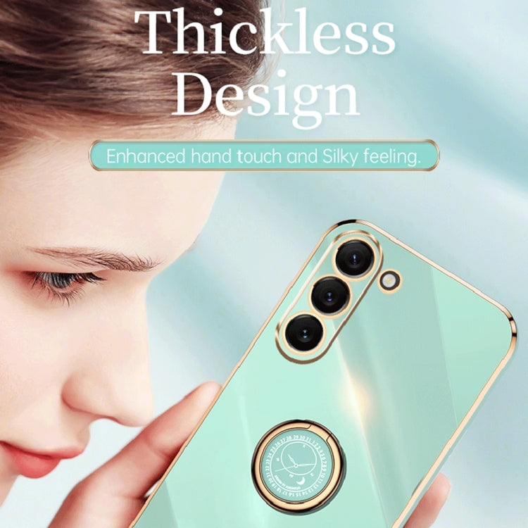 XINLI Straight Edge 6D Electroplate TPU Phone Case with Ring Holder, For Samsung Galaxy S23 5G, For Samsung Galaxy S23+ 5G, For Samsung Galaxy S23 Ultra 5G, For Samsung Galaxy S22 Ultra 5G, For Samsung Galaxy Note20, For Samsung Galaxy Note20 Ultra