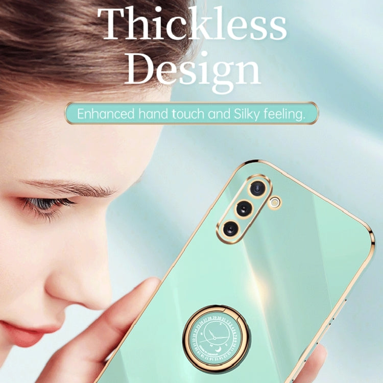 XINLI Straight Edge 6D Electroplate TPU Phone Case with Ring Holder, For Samsung Galaxy Note10, For Samsung Galaxy M53 5G, For Samsung Galaxy M51, For Samsung Galaxy M33 5G, For Samsung Galaxy M23 5G, For Samsung Galaxy F13 4G