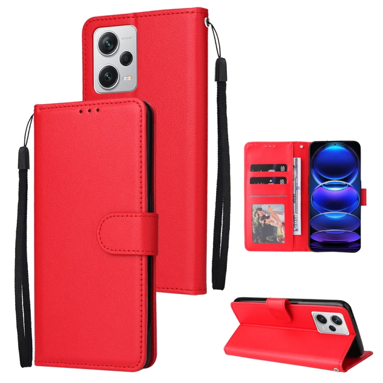Multifunctional 3 Card Slots Leather Phone Case, For Samsung Galaxy A14 5G, For Xiaomi Redmi Note 12 China, For Xiaomi Redmi Note 12 Pro 5G China, For Xiaomi Redmi Note 12 Pro+ China